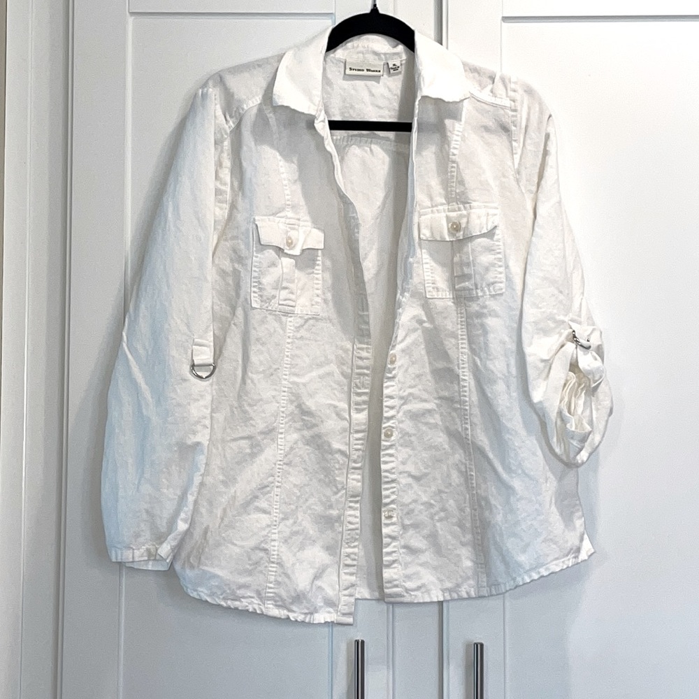 Studio Works White Button Down Shirt